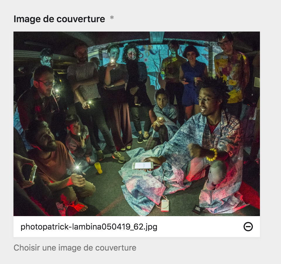 Champ de sélection de l&rsquo;image de couverture